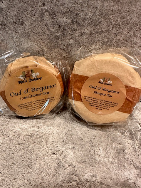 Oud & Bergamot Shampoo and Conditioner Bars