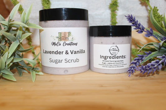 Lavender & Vanilla Whipped Sugar Scrub