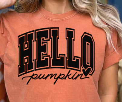 Hello Pumpkin shirt transfer