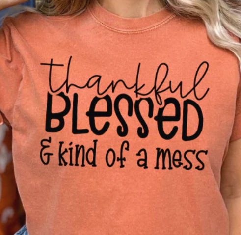 Thankful and Blessed shirt transfer