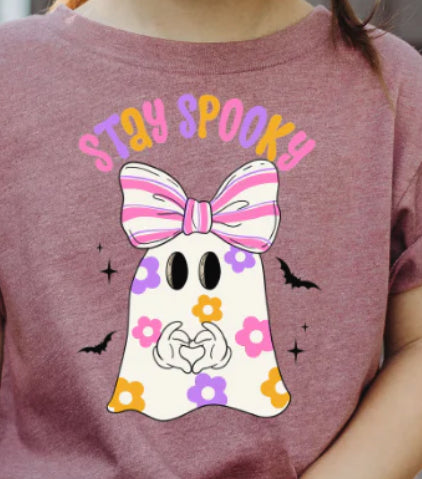 Girl ghost with Bow shirt transfer